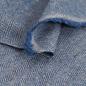 Preview: Wollstoff Schurwolle Seide Tweed Italien Fischgrat blau
